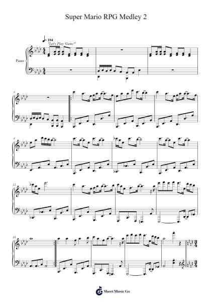 Super Mario RPG Medley 2 Sheet Music by Yoko Shimomura-Arr.Leacoln Galow