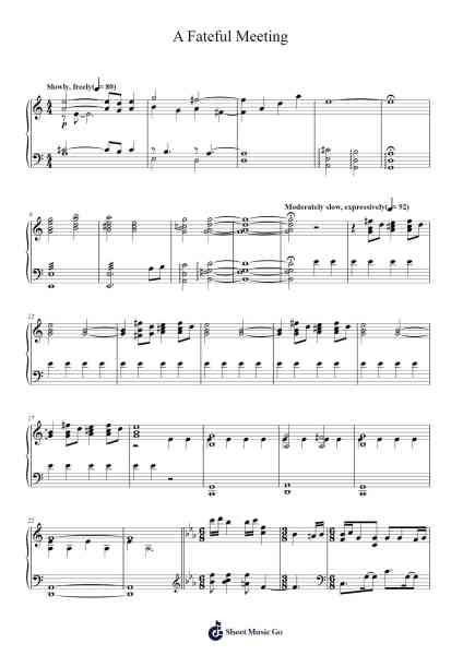 A Fateful Meeting Sheet Music by James Newton Howard-Arr.Ronbard