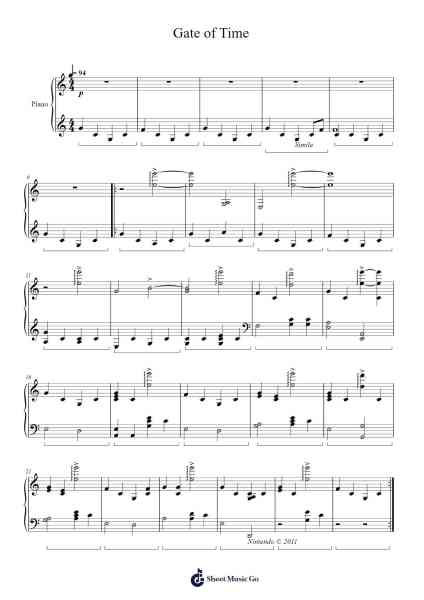Gate of Time Sheet Music by Takeshi Hama-Arr.Sainsgen Junebrowne