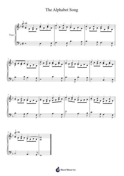 The Alphabet Song Sheet Music by undefined-Arr.Thoclare