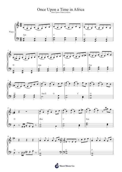 Once Upon a Time in Africa Sheet Music by Hans Zimmer-Arr.Earlharine