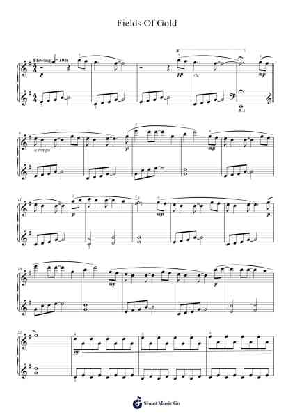 Fields Of Gold Sheet Music by Sting-Arr.Troyning