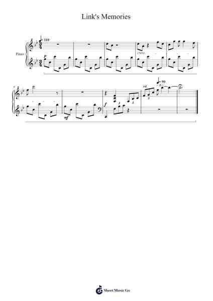The Legend of Zelda: Breath of the Wild 'Link's Memories' Sheet Music by R.C. Kerby-Arr.Lynstrong Derlard