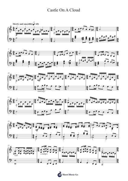 Castle On A Cloud Sheet Music by Alain Boublil/Claude-Michel Schönberg-Arr.Osrias Drewnia