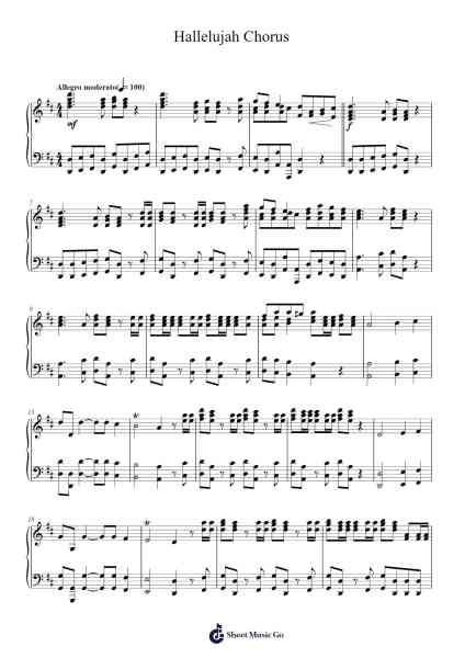 Hallelujah Chorus from Messiah, HWV 56 Sheet Music by Georg Friedrich Händel-Arr.Kathtta