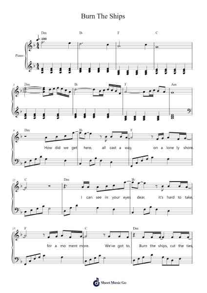 Burn The Ships Sheet Music by undefined-Arr.Gasper Inlot