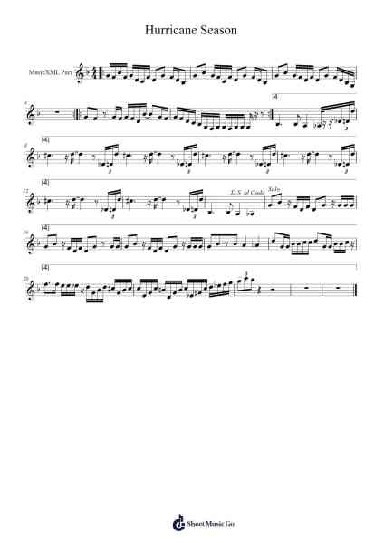 Hurricane Season Sheet Music by Trombone Shorty-Arr.Jerhue