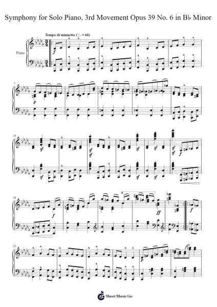 Symphony for Solo Piano, Op. 39 No. 6: III. Movement in B♭ Minor Sheet Music by Charles-Valentin Alkan-Arr.Maglius