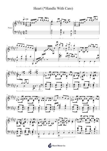 Heart (*Handle With Care) Sheet Music by undefined-Arr.Duttledk Corh