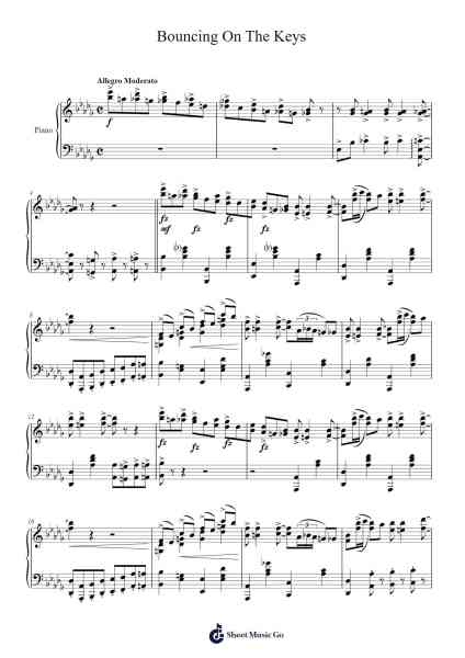 Bouncing on the Keys Sheet Music by Ed. Claypoole-Arr.Ruthmie