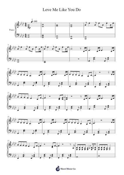 Love Me Like You Do Sheet Music by Ellie Goulding-Arr.Fosil Johnlind