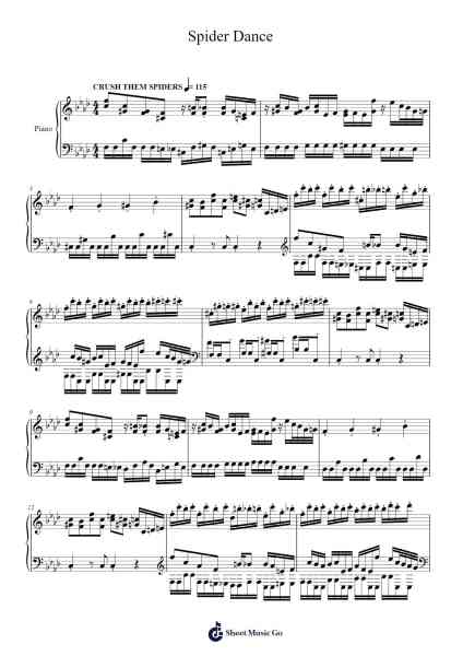 Spider Dance Sheet Music by Toby Fox-Arr.Juddnice