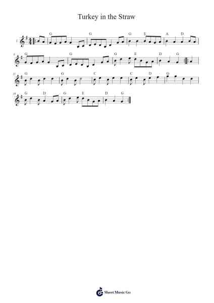 Turkey in the Straw Sheet Music by undefined-Arr.Grelitt Bachdrow
