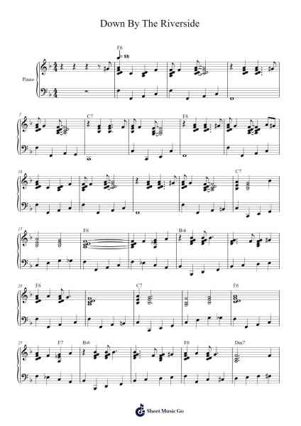 Down By the Riverside Sheet Music by undefined-Arr.Bonrian Vanqe