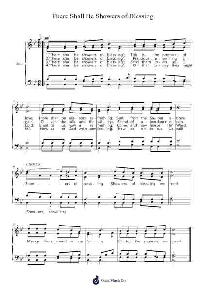 There Shall Be Showers of Blessing Sheet Music by James McGranahan-Arr.Gasgreve Ausnal