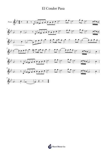 El Condor Pasa Sheet Music by Traditional-Arr.Odewyatt