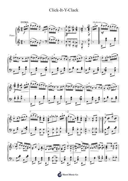 Click-It-Y-Clack Sheet Music by Edmund Braham-Arr.Clairenor Jouvic