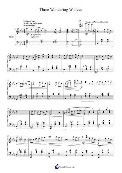 Three Wandering Waltzes Sheet Music by Quinget Churroe-Arr.Haynin