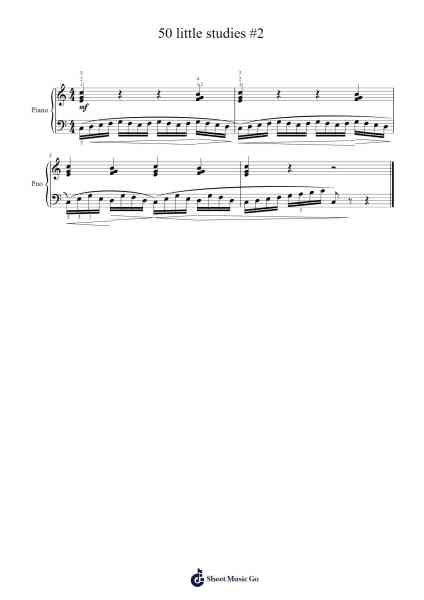 50 little studies #2 Sheet Music by C. Czerny-Arr.Hornker
