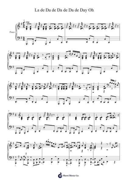 La de Da de Da de Da de Day Oh Sheet Music by Bill Wurtz-Arr.Debhum Browntor