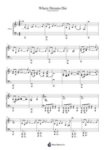 Where Dreams Die Sheet Music by Leon Riskin-Arr.Bardries Popelroy