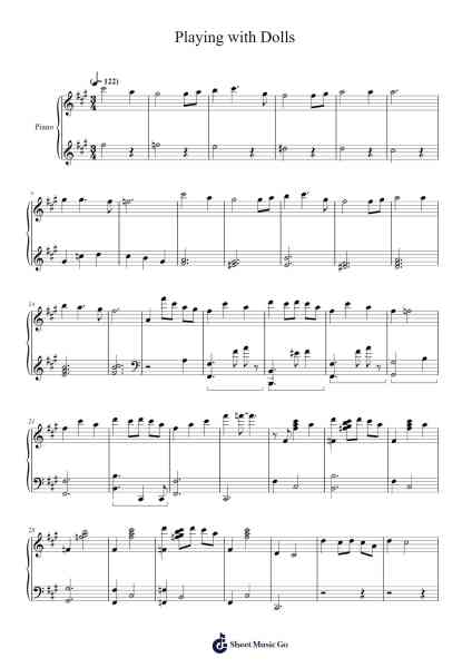 Playing with Dolls Sheet Music by 秋山裕和-Arr.Webbjohn Zafy