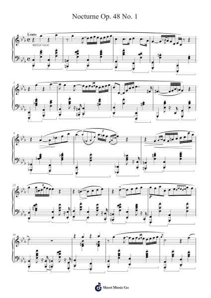 Nocturne in E-flat Major, Op. 48 No. 1 Sheet Music by Frédéric Chopin-Arr.Ruthfitch Housed