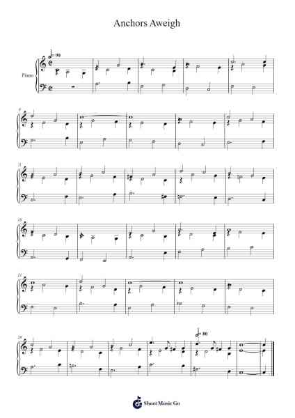 Anchors Aweigh Sheet Music by Capt. Alfred H. Miles/Chas. A. Zimmermean-Arr.Charmie