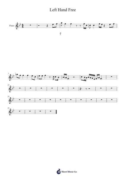 Left Hand Free Sheet Music by undefined-Arr.Tifliz