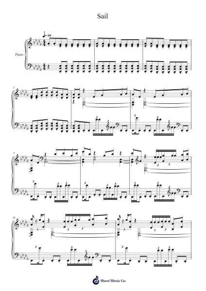 Sail Sheet Music by undefined-Arr.Doych Phyljim