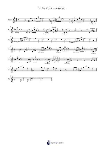 Si tu vois ma mère Sheet Music by Sidney Bechet-Arr.Blycarr