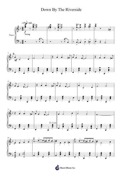 Down By the Riverside Sheet Music by Traditional-Arr.Lawwald