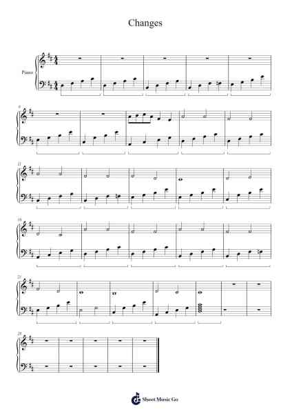 Changes Sheet Music by undefined-Arr.Scripla Brookfe