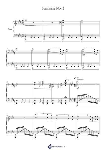 Fantaisie No. 2 Sheet Music by Beautle-Arr.Dukim