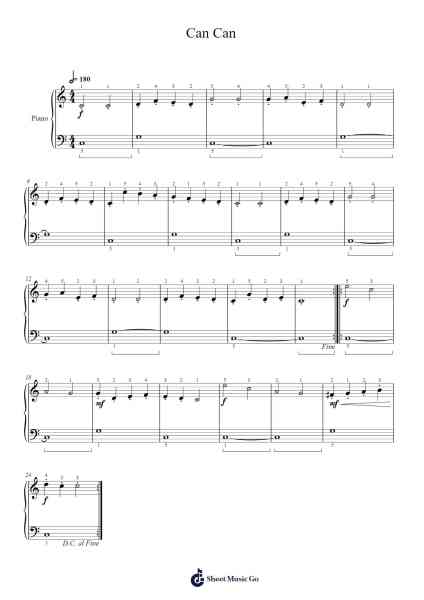 Can-Can from Orpheus in the Underworld - Transcription for Piano by Alberto Marafioti Sheet Music by Jacques Offenbach-Arr.Gillnise