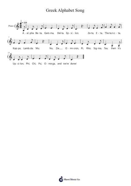 Greek Alphabet Song (Itsy Bitsy Spider) Sheet Music by Dylan Moreland-Arr.Conpiers