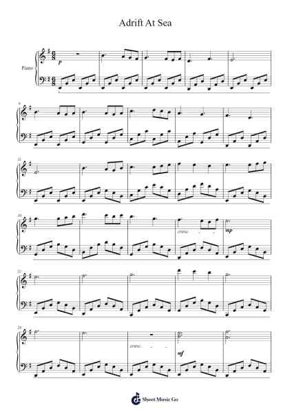 Adrift At Sea Sheet Music by Hannah B-Arr.Ciscer Georyale