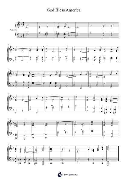 God Bless America Sheet Music by undefined-Arr.Gregdi