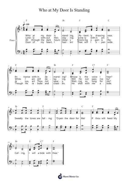 Who at My Door Is Standing Sheet Music by undefined-Arr.Mickkay