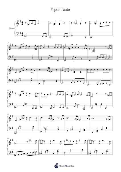 Y por Tanto Sheet Music by undefined-Arr.Maugvia Browninglogg