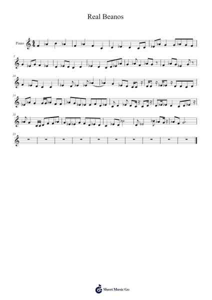 Real Beanos Sheet Music by MrClarinetMan/Hayden Mitchell-Arr.Putess Cranenions