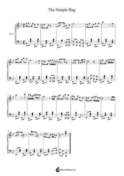The Simple Rag Sheet Music by Fayhous Egbes-Arr.Heca