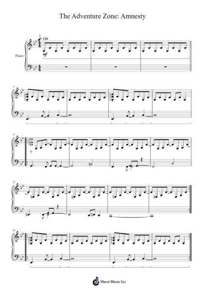 The Adventure Zone: Amnesty Sheet Music by Griffin McElroy-Arr.Tice Charsweet