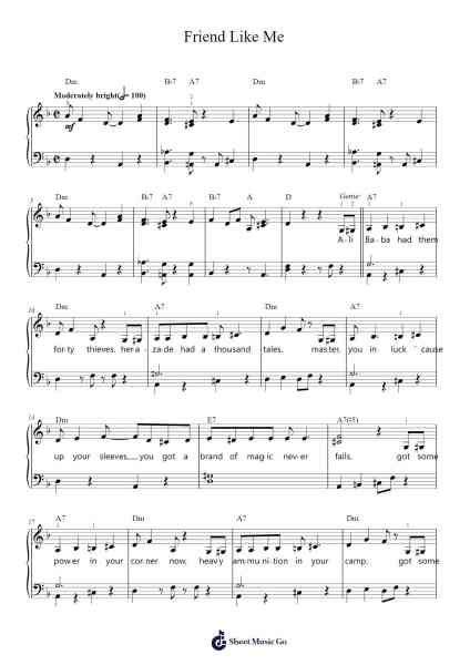 Friend Like Me Sheet Music by Alan Menken-Arr.Junerald