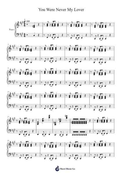 You Were Never My Lover (Stutter) Sheet Music by Darren Criss-Arr.Yorkkim