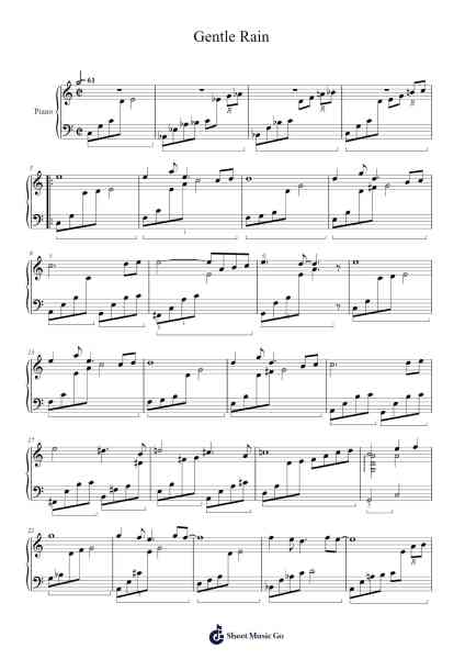 Gentle Rain Sheet Music by Shogo Sakai-Arr.Mewood Teries