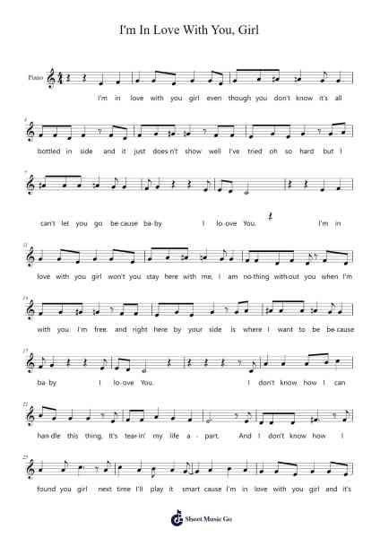 I'm In Love With You, Girl Sheet Music by Jerry L. Eldred-Arr.Nickkirk Inje