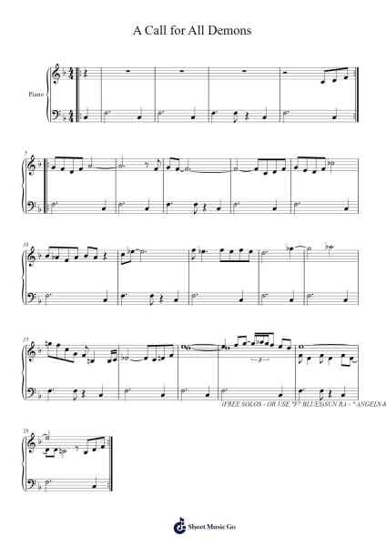 A Call for All Demons Sheet Music by Sun Ra-Arr.Osger