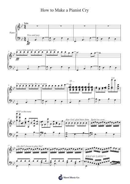How to Make a Pianist Cry Sheet Music by undefined-Arr.Payrusk