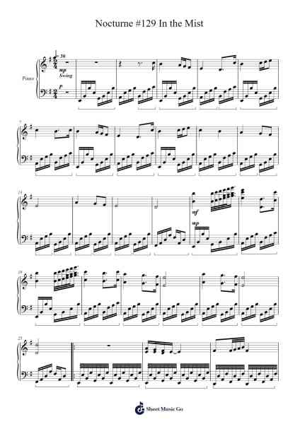 Nocturne #129 In the Mist Sheet Music by Ronald Karle-Arr.Walshfox
